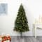 7ft. Pre-Lit Grand Teton Spruce Flat Back Artificial Christmas Tree, Clear LED Lights